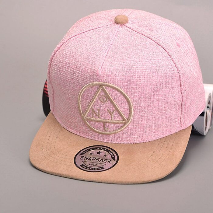 Дитяча бейсболка Belsen у стилі хіп-хоп з трикутним принтом, рожева, універсальний розмір