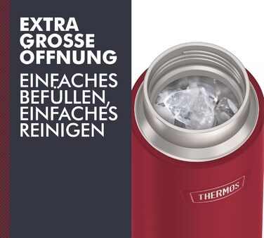 Термос-пляшка THERMOS ICON 710 мл, нержавіюча сталь, ізольована, для напоїв, червоний/ягідний мат, зберігає тепло 18 годин, холод 24 години, герметична, BPA-free, для води, спідмашинне миття