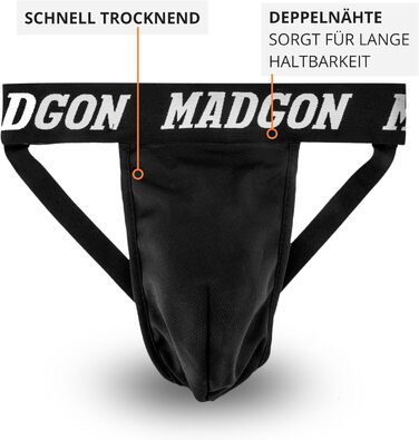 Захист промежини MADGON для чоловіків – спортивний суспензорій з високою мобільністю, захисний мішечок M