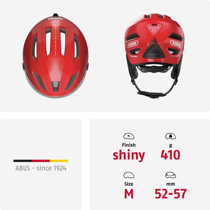 Велошолом ABUS Stadthelm Pedelec 2.0 ACE з підсвіткою, візором, дощовиком та захистом вух для жінок і чоловіків