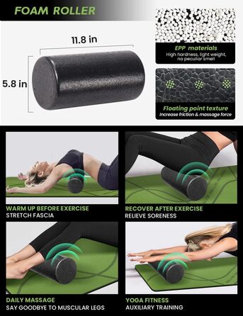 Набір для йоги KNOWYOGA Starter Kit 12 в 1: мат, ролер, стрічки, блоки, м'ячі для масажу. Для початківців