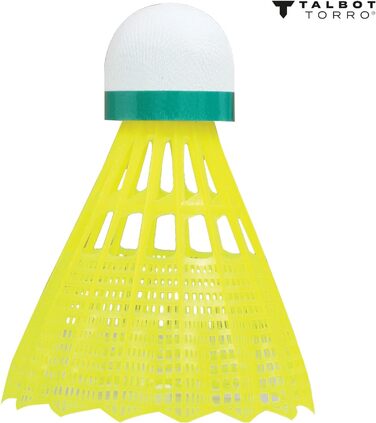 Badminton balls Talbot-Torro Tech 350 - 3 або 6 штук, різні кольори/швидкості, нейлонові, для гри в приміщенні та на вулиці.
