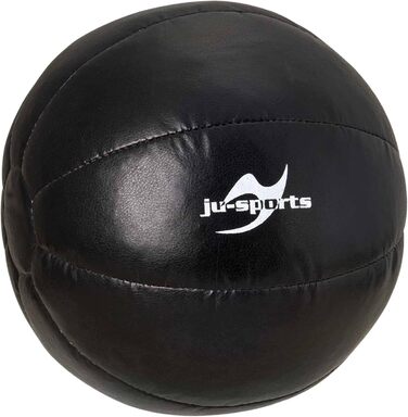 Медичний м'яч Ju-Sports Slam Ball з якісної штучної шкіри, чорний, для всіх видів спорту та силових тренувань