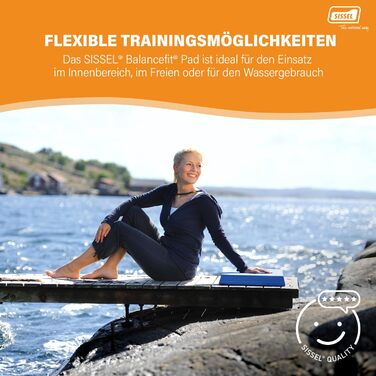 Балансувальна подушка Sissel Balancefit, TPE, антиковзка, для тренування рівноваги та координації, до 120 кг, синя, для дому та вулиці