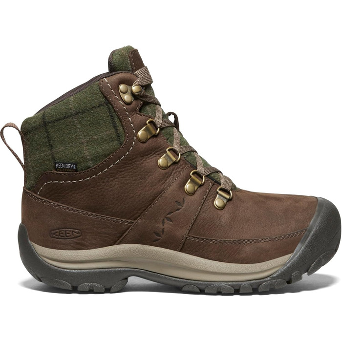 Черевики зимові KEEN Kaci 3 Mid Waterproof для жінок (35 EU, Dark Earth Green Plaid)