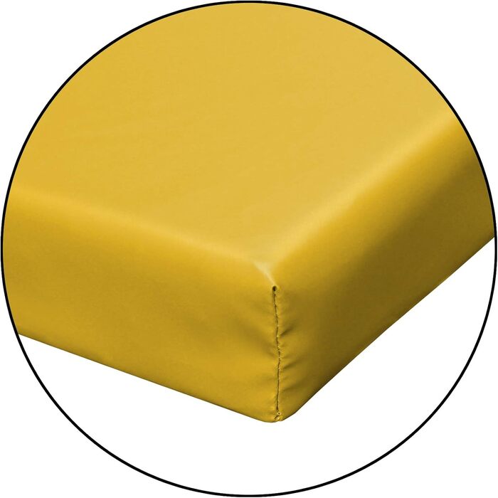 Гімнастичний мат ALPIDEX 200x120x8 см, жовтий, м'який, антиковзний