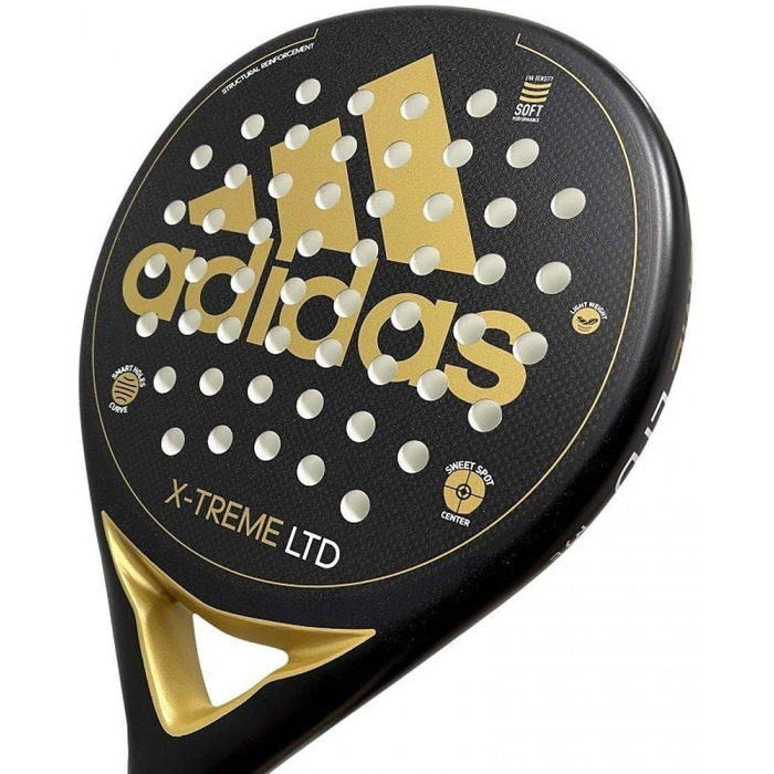 Ракетка Adidas X-Treme чорного кольору з золотими деталями