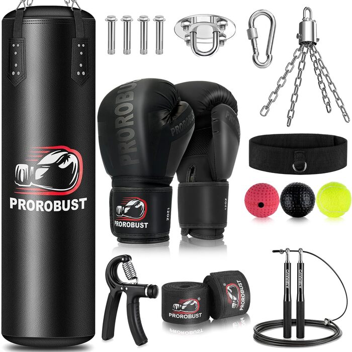 Набір для боксу Prorobust Boxsack-Set: мішок для боксу 120 см, рукавички 12oz, MMA, кікбоксинг, домашні тренування
