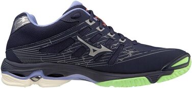 Волейбольне взуття Mizuno Wave Voltage - чорно-біле, 42 EU, Eveblue Techgreen Iolite