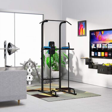 Стійка для підтягувань та віджимань JX FITNESS Kraftturm, багатофункціональна станція для тренувань, турнік, бруси, прес, домашній спортзал