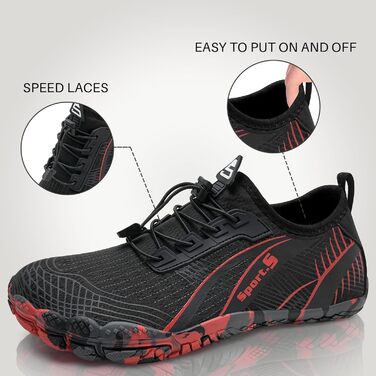 Легкі шкарпеткові кросівки IceUnicorn для чоловіків та жінок. Шкарпетки-кросівки, аквашузи, фітнес-кросівки, пляжні та плавальні кросівки. Розмір 43 EU, чорний колір.