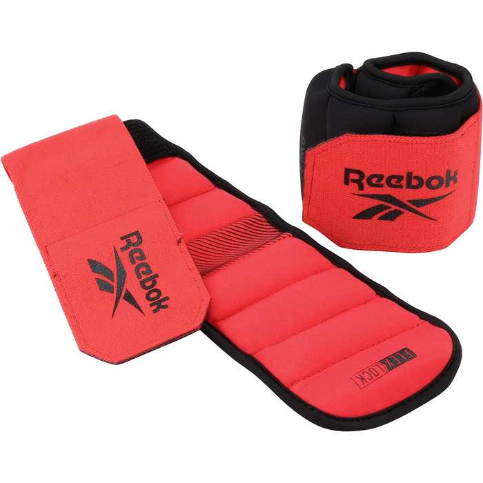 Обважнювачі для рук і ніг Reebok Flexlock 2 кг, універсальні для зап'ясть і гомілок