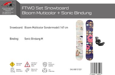 Сноуборд жіночий FTWO Bloom Multicolor 147 см з кріпленнями M - Розпродаж