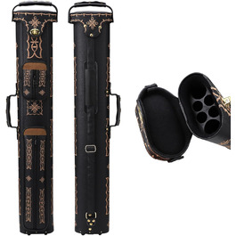 Чохол для більярдних київ 2x4, жорсткий, з підставкою, чорний. Місце для 2 наконечників та 4 ручок