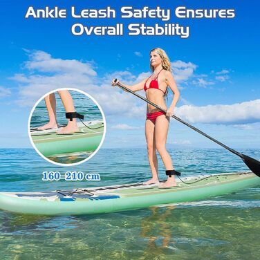 Надувна SUP-дошка RELAX4LIFE 320/335x76x15 см з веслом, насосом, рюкзаком, ремкомплектом та 3 плавниками, для початківців і професіоналів