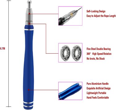 Спортивна скакалка Speed-Springseil для фітнесу та кросфіту, з підшипниками 360°, регульованою довжиною та алюмінієвими ручками, синя