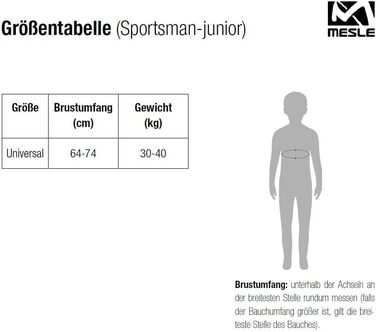 Дитячий жилет для плавання MESLE Sportsman, легкий 50N, для SUP, каяку, вейкборду, водних лиж, блакитний (7-10 років)