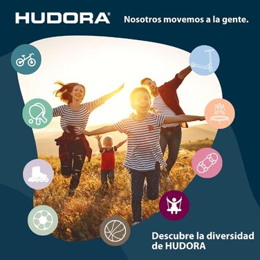 Самокат HUDORA BigWheel 205 алюмінієвий, складаний, міський, для дітей та дорослих, до 100 кг, з підніжкою