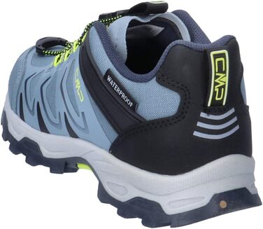 Дитячі черевики CMP Byne Low WP для активного відпочинку, водонепроникні, кольори: антрацит, кислотний зелений, розмір 35 EU