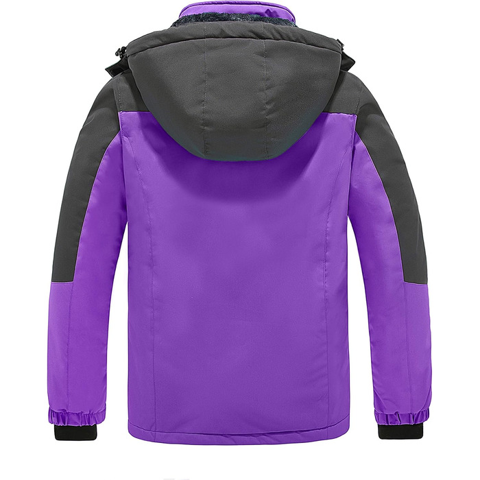 Куртка Wantdo Daen Berg для хайкінгу та туризму Outdoor, вітрозахисна, водонепроникна, з капюшоном, утеплена, XXL, фіолетовий