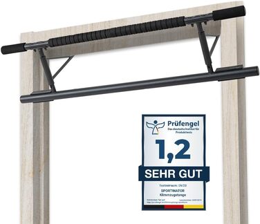 Турнік SPORTINATOR® для стандартних дверних отворів, 100×27×34 см, складаний, з м'якими ручками — для домашнього спортзалу