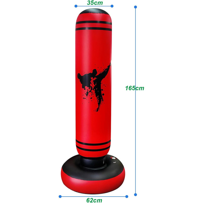 Дитячий боксерський мішок на підставці, 160 см, червоний. Мішок для кікбоксингу, боксерський манекен, іграшки для активного відпочинку на вулиці