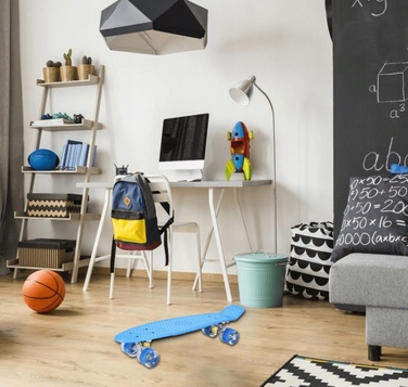 Скейтборд Aurora Classic (56 см x 14,5 см, 60 мм), багатоколірний, з LED-підсвіткою