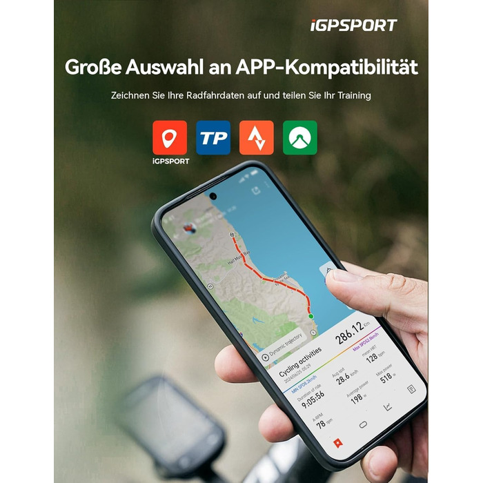 Велокомп'ютер GPS iGPSPORT BSC200S бездротовий з маршрутизацією, ANT+, Bluetooth