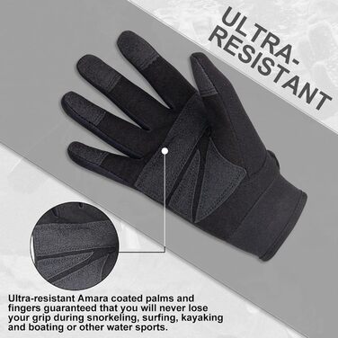 Рукавички XUKER з неопрену, 1,5 мм та 2 мм, для дайвінгу, снорклінгу, веслування, серфінгу, каякінгу, каное, підводного полювання, катання на лижах та інших водних видів спорту, 2 мм XXL