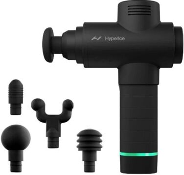Масажний пістолет Hyperice Hypervolt 2 Black з технологією Quiet Glide, портативний перкусійний масажер, чорний колір