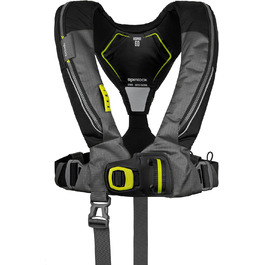Рятувальний жилет Spinlock Deckvest 6D автоматичний, з обплетенням, чорний/антрацит