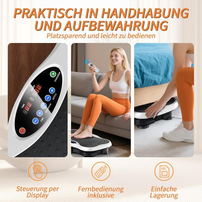 Віброплатформа для дому з пультом та Bluetooth, Vibro Shaper для всього тіла