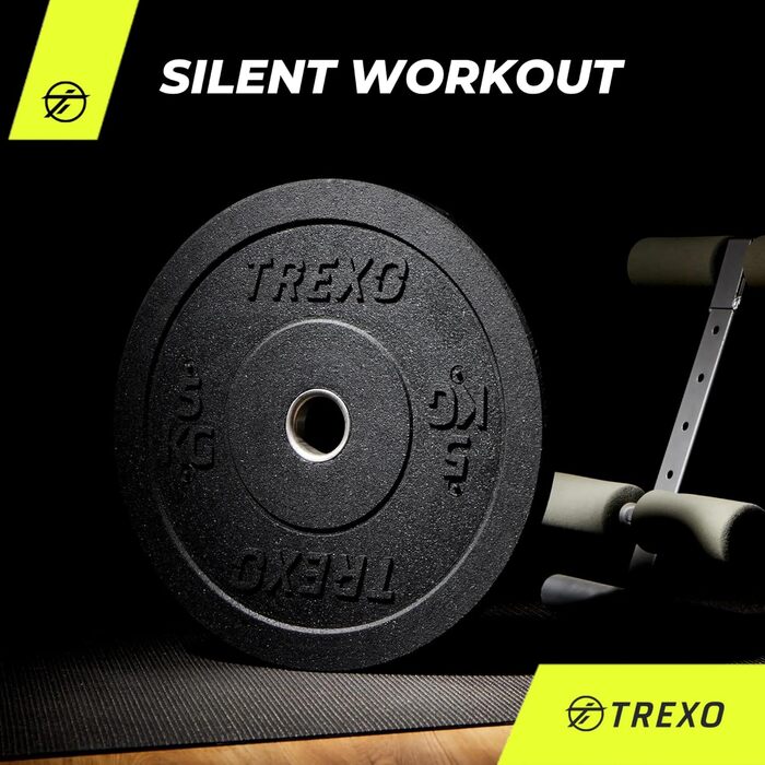 TREXO Олімпійський бампер-диск 0,5 кг для штанги, гума, 50 мм, для кросфіту та тренувань