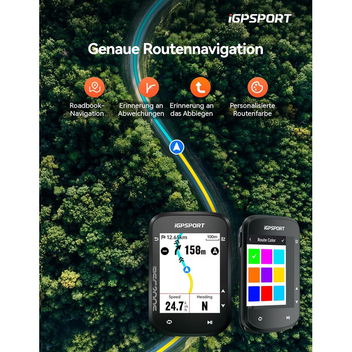 Велокомп'ютер бездротовий GPS iGPSPORT BSC200S з навігацією та Bluetooth