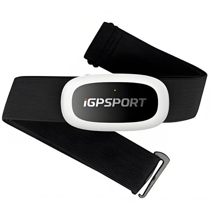Пульсометр iGPSPORT HR40 Bluetooth ANT+ з нагрудним датчиком для бігу, велоспорту, фітнесу, сумісний з Garmin, Polar, Wahoo (Чорний)