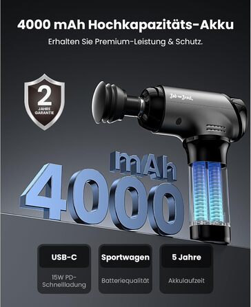 Масажер для тіла BOB AND BRAD T2 Ultra з підігрівом та терапією червоного світла. Професійний масажер глибоких тканин для спортсменів. Портативний масажер для відновлення м'язів. Подарунок для чоловіків та жінок.