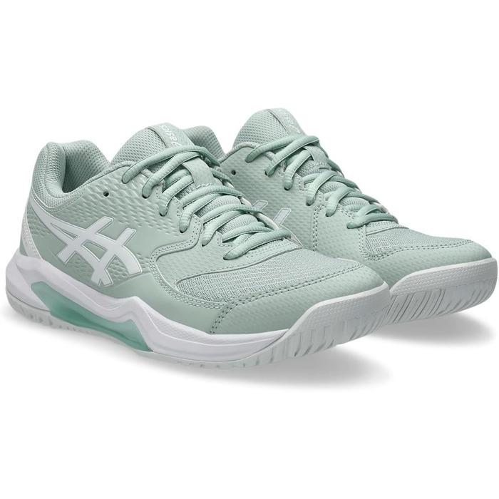 Жіночі тенісні кросівки ASICS Dedicate 8 Біло-срібні (37.5 EU, Lichen Rock White)