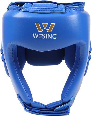 Шолом боксерський WESING AIBA для аматорських змагань, синій, розмір L