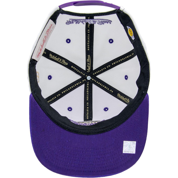 Кепка Mitchell & Ness NBA Lakers Snapback універсального розміру (біло-фіолетова)