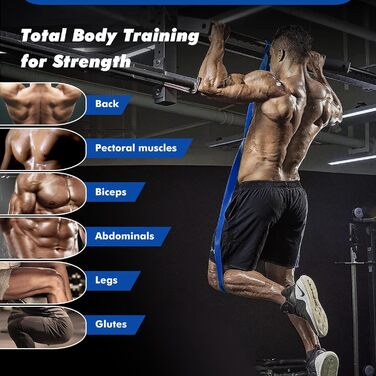 Набір еластичних стрічок для фітнесу, 3 рівні опору, з дверними фіксаторами, ручками, чохлом, сумкою та інструкцією. Підходять для фітнесу, йоги та силових тренувань. Кольори: синій, зелений, фіолетовий, чорний, червоний, жовтий.