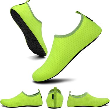 Чоботи для плавання SAGUARO: чоловічі та жіночі, водонепроникні, для пляжу, серфінгу, дайвінгу, неопренові, швидко сохнуть, розміри EU 36-47 (зелений, жовтий)