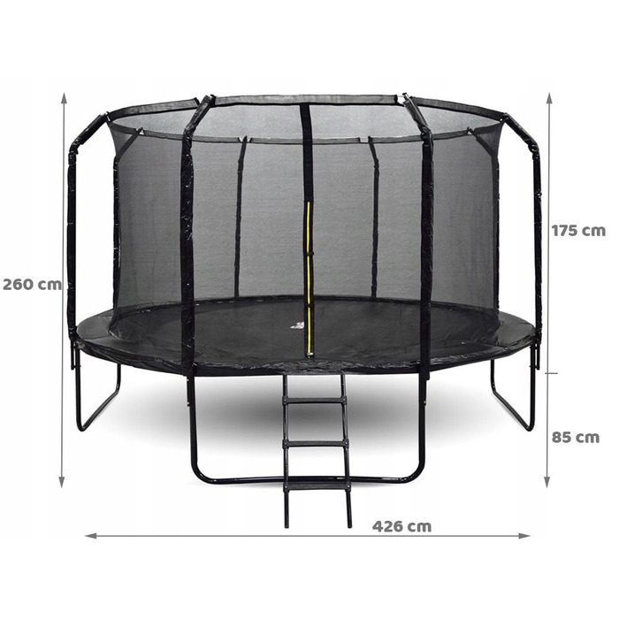 Батут із сіткою SkyFlyer 426 см FT 8 (244-252 см)