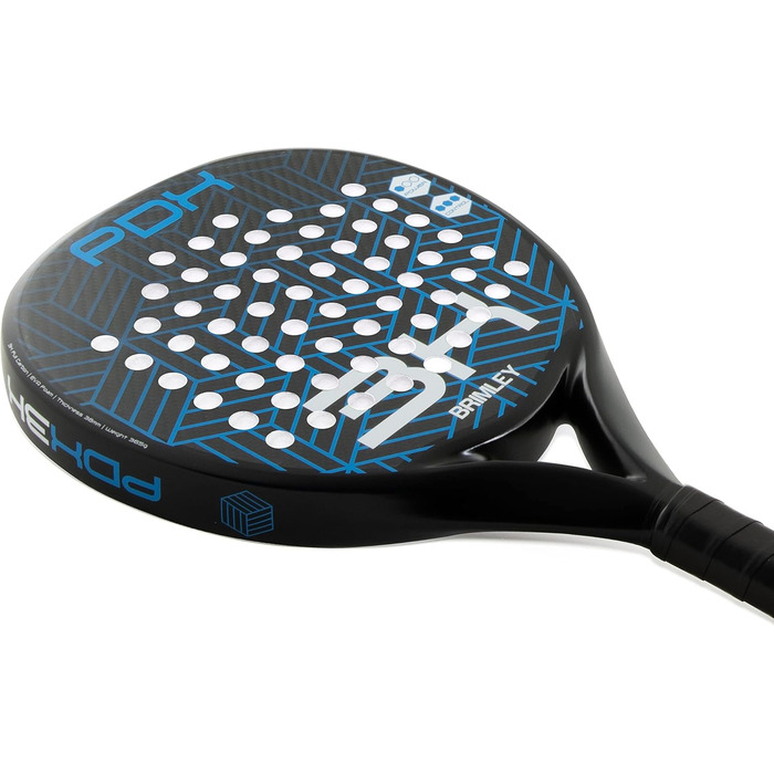 Ракетка для падел-тенісу Brimley Padelschläger Carbon PDX3K 3K-Carbon | Підходить для початківців та досвідчених гравців | 100% карбонова ракетка, Eva-наповнювач, зручна захисна сумка