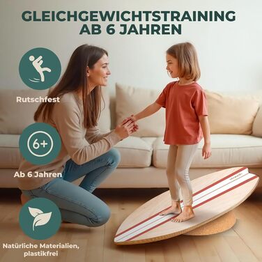 Баланс-борд STAASH® Balance Board Holz 5в1 — дерев'яна дошка для рівноваги та тренувань з додатком