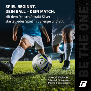 М'яч для тренувань Reusch Attrakt Silver - футбольний, з підвищеною зносостійкістю, для тренувань, школи та відпочинку