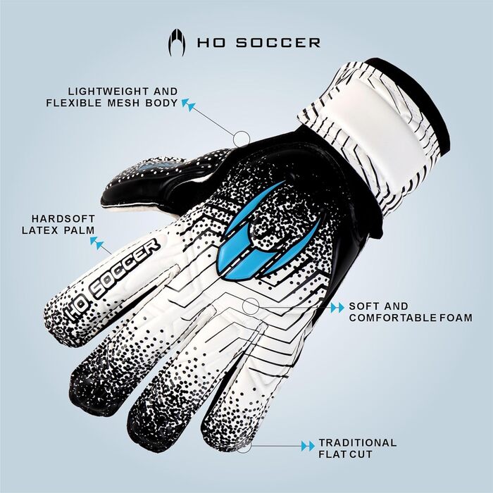 Воротарські рукавички HO Soccer Kinder Force White, 39 розмір, білі