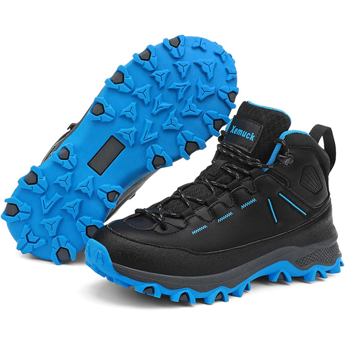 Дитячі трекінгові черевики Kinder: зручні та універсальні для активного відпочинку (EU 30-39, чорно-синій)