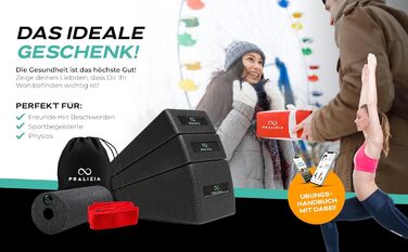PRALIZIA All in One: ЕКО-набір для розтяжки гомілки та колін, нековзкий клин-тренажер для ніг і шиї з інструкцією, повний комплект