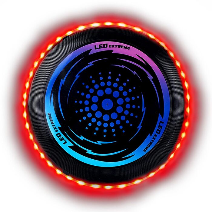 Фрісбі світлодіодне Ultimate Frisbee LED (червоне) - м'який літаючий диск з 49 LED для дітей та дорослих, активний відпочинок на вулиці