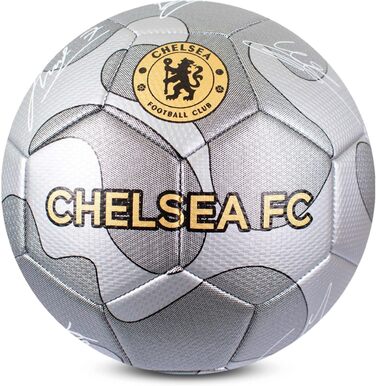 Офіційний футбольний м'яч Chelsea F.C. Hy-Pro Silver Camo, розмір 5, для тренувань і матчів, дитячий і дорослий, колекційний мерч